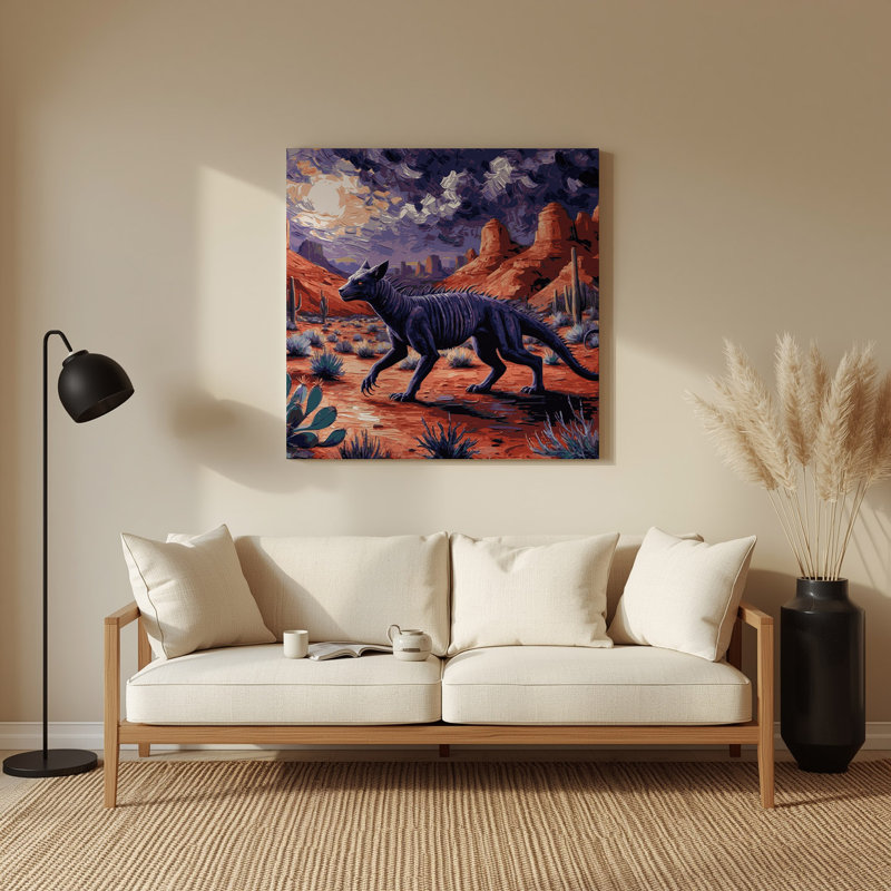 «Southwestern Animals» Chupacabra 13, art mural en métal brun, H 144 po x l 144 po x P 0,05 po