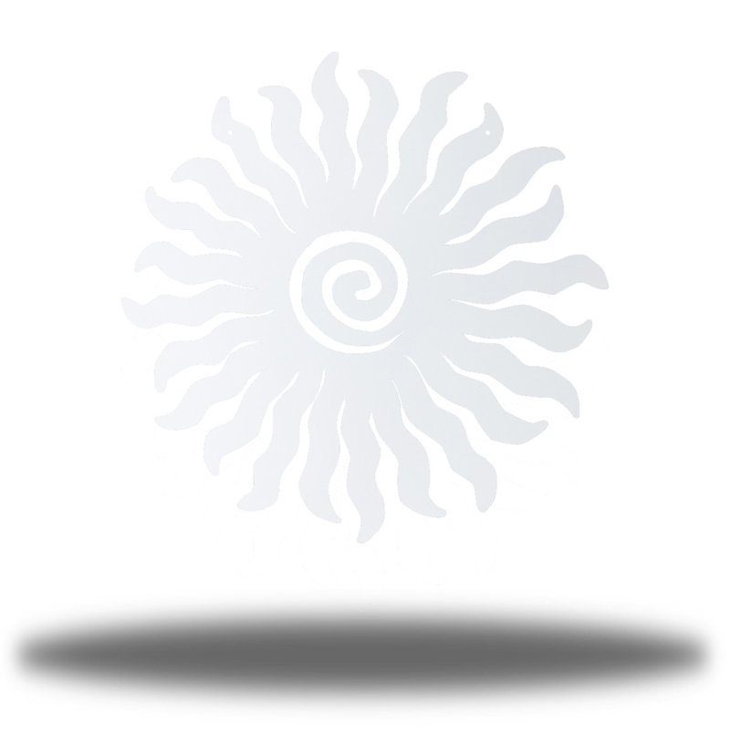 Éclat de soleil en métal, Blanc