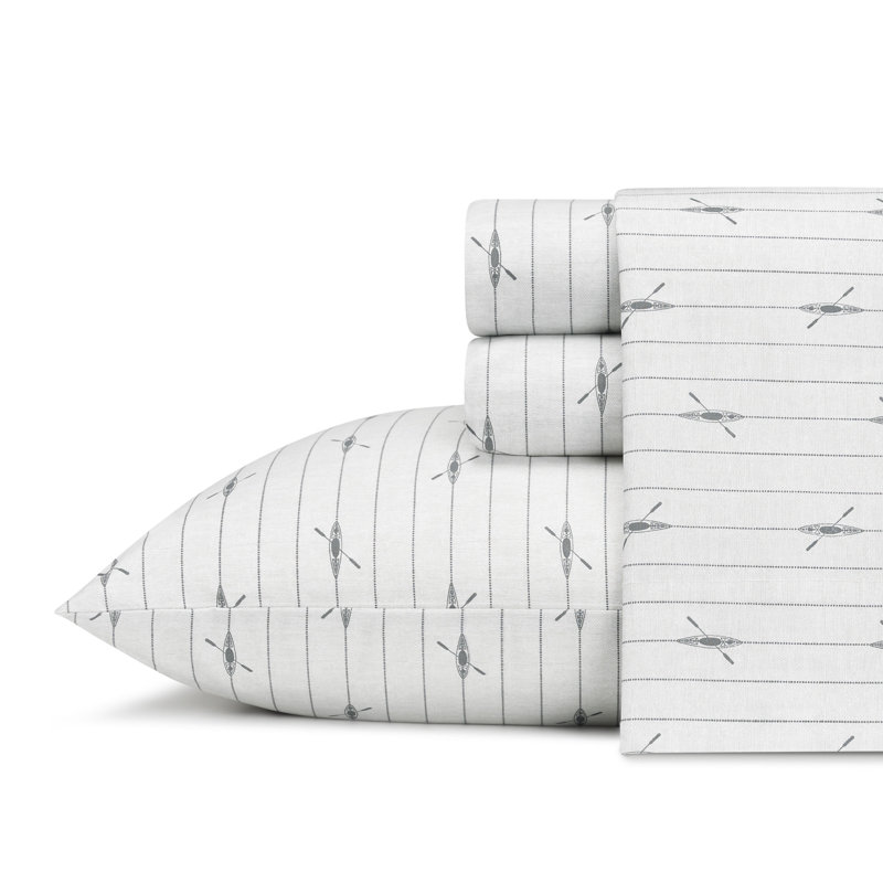 Ensemble de draps en polyester Shasta Lake, Ensemble de draps pour grand lit avec 2 taies d'or, En aval