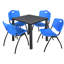 Plateau de table Kee Square, 4 chaises empilables-674458711-674458716-674458719