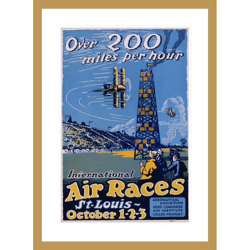 «International Air Races» par Carl Dalter, impression giclée encadrée, H 29,5 po x l 21,65 po