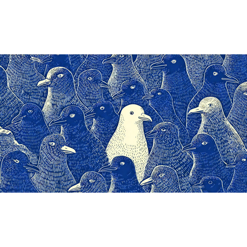 «White Dove in the Crowd», art mural sur toile tendue, H 20 po x l 40 po