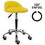 Tabouret de laboratoire rond réglable en hauteur en similicuir avec repose-pieds-1535761449