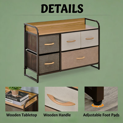 Armoire de rangement rustique, organisateur de rangement, tour de commode autoportante, armoire de rangement de couloir
