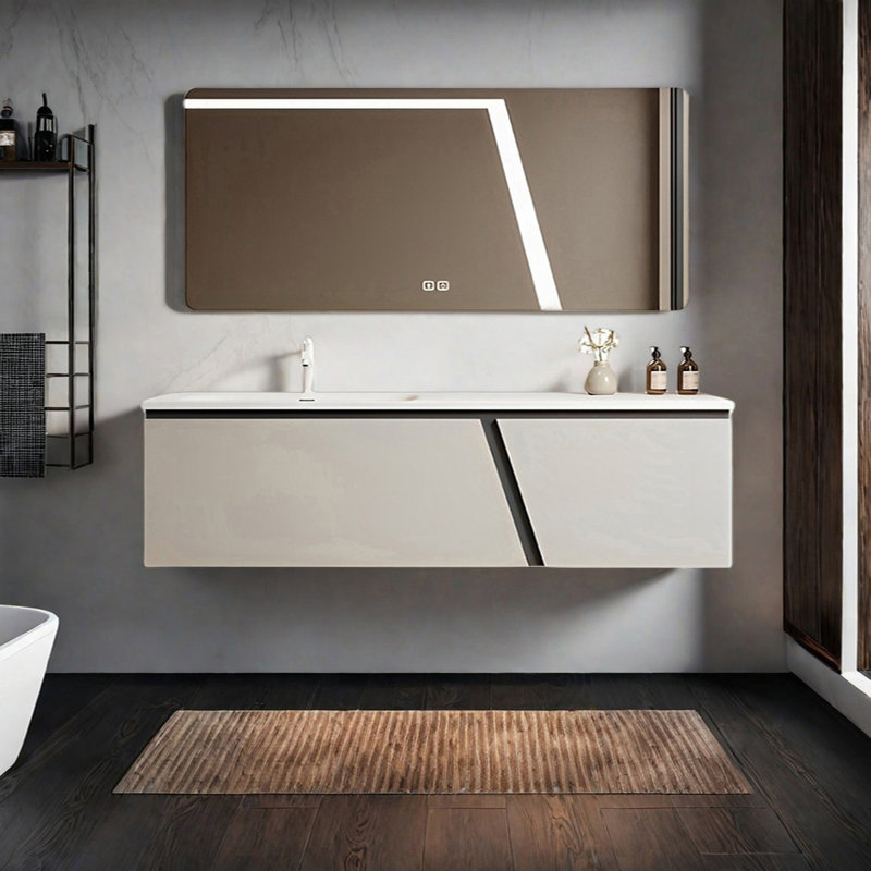 Simple and modern style bathroom cabinet, 19.68" H x 62.99" W x 21.65" D