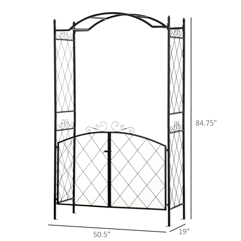 Outsunny 85" Garden Arch Arbor