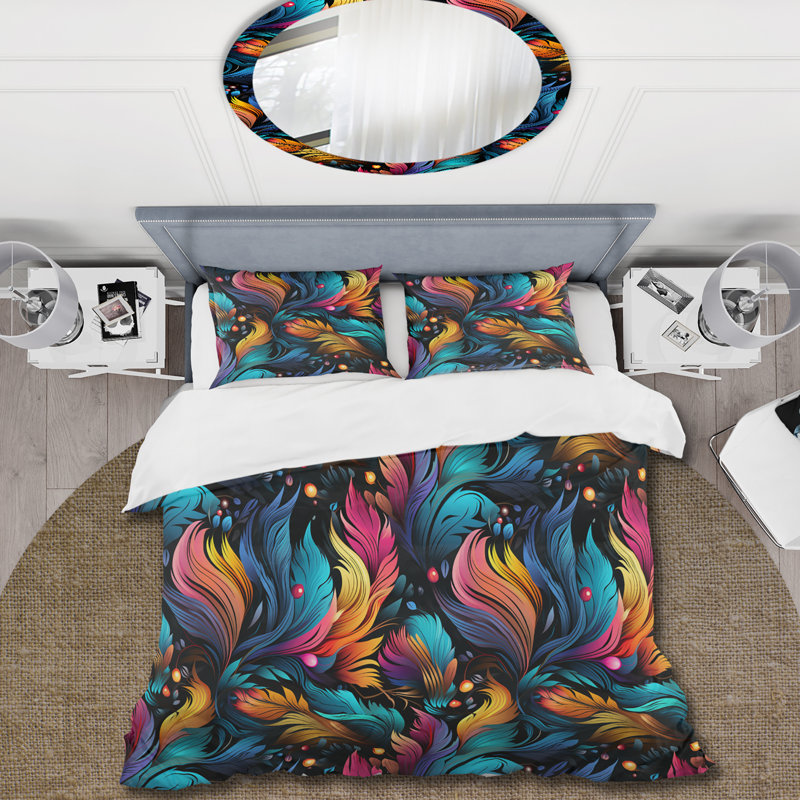 Ensemble de housse de couette Eclectic Nomad Boho, Housse de couette pour grand lit et 2 taies décor