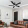 52 in. Matte Black LED Light Ceiling Fan with Remote Control and Reversible Blades
