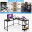 L-Shaped Steel Computer Desk-1113643026