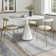 Modern Abstract Gray/White/Gold Machine Washable Area Rug