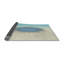 Laine tissée à la main et polyester beige/bleu ciel Tapis décoratif-557742825