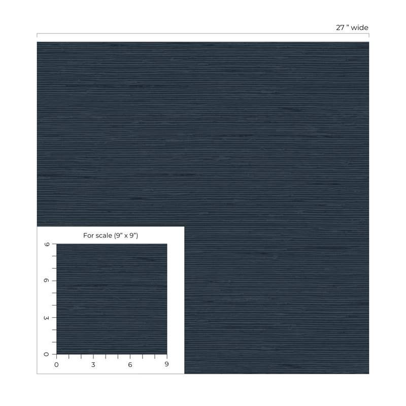 Papier peint en vinyle gaufré Ivy Bronx Designs, Oasis bleu