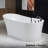 67" x 32" Freestanding Soaking Acrylic Reversible Drain Bathtub & Faucet Set (Drilling Needed)-105426489