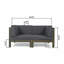 Ensemble de causeuse 2 pièces, gris foncé-1241792848