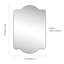 Miroir mural rectangulaire à cadre festonné en métal l 24 po x H 36 po Louisa pour meuble-lavabo ou entrée, nickel-647791881