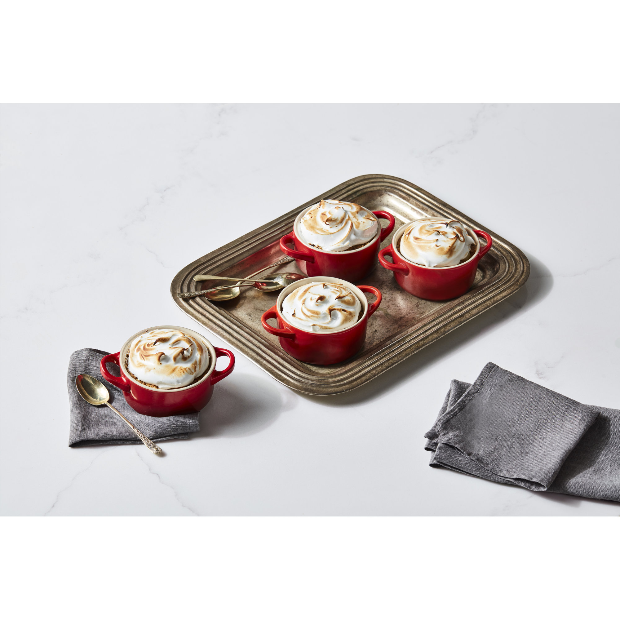 Le Creuset Stoneware Mini Round Cocotte, 8Oz., Cerise