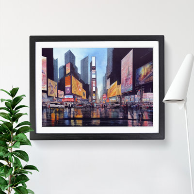 Times Square New York Watercolour Vol.1 - Framed Print