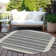 Machine Washable Indoor/Outdoor Christain ACN1399 Black Rug