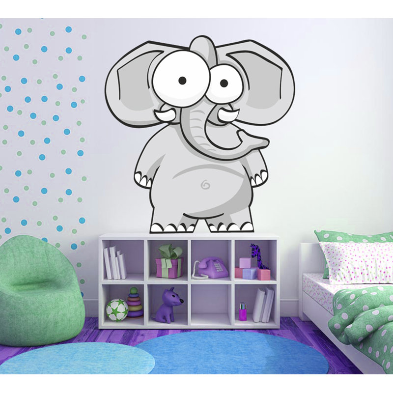 Adhésif décoratif drôle d'éléphant, H 33 po x l 33 po