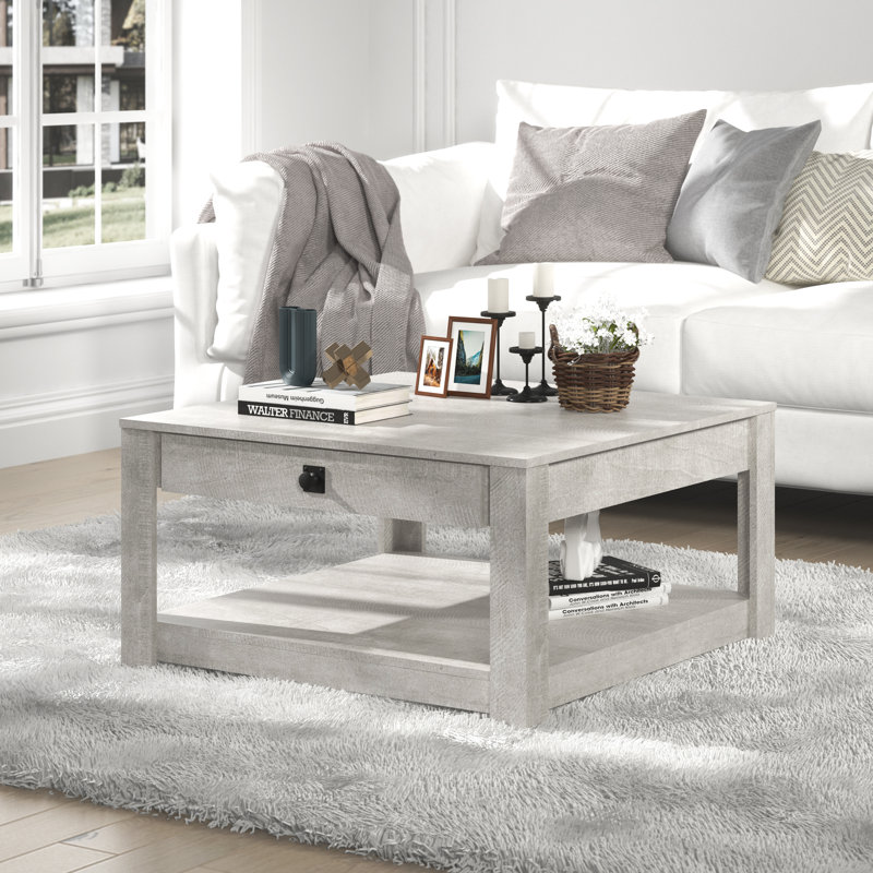 Table basse avec tiroir, Gris