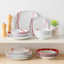 24 Piece Porcelain China Dinnerware Set - Service for 6 