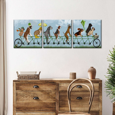 Ensemble 3 pièces d'équipage de chien sur toile tandem sur toile