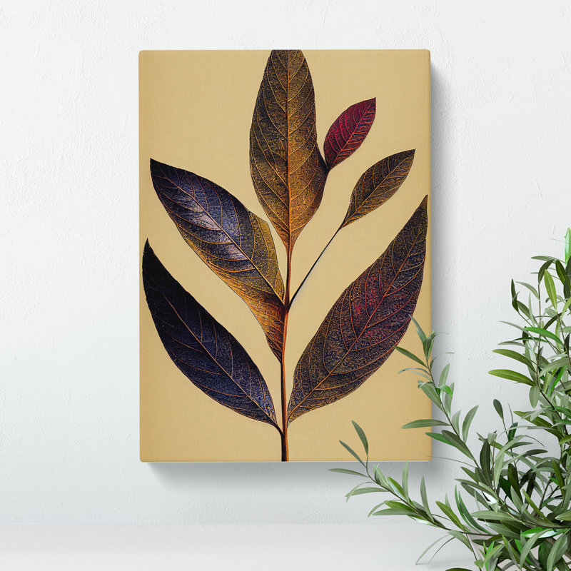 The Stellar Leaves - Wrapped Canvas Print, 50cm H x 35cm W x 3cm D