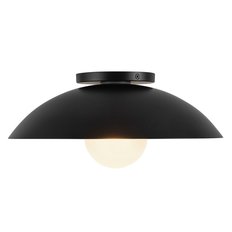 Umbra 14-in Black Semi-Flush Mount, Matte Black