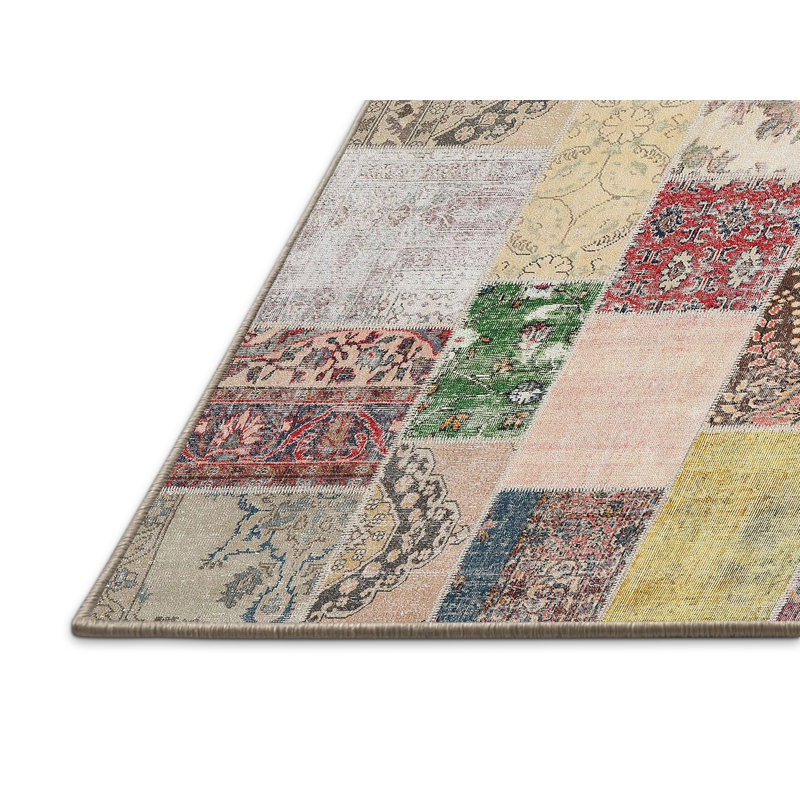 Patchwork Indoor Rug, Rectangle 6' x 9'