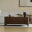 Table basse luxueuse en noyer noir clair-105490465