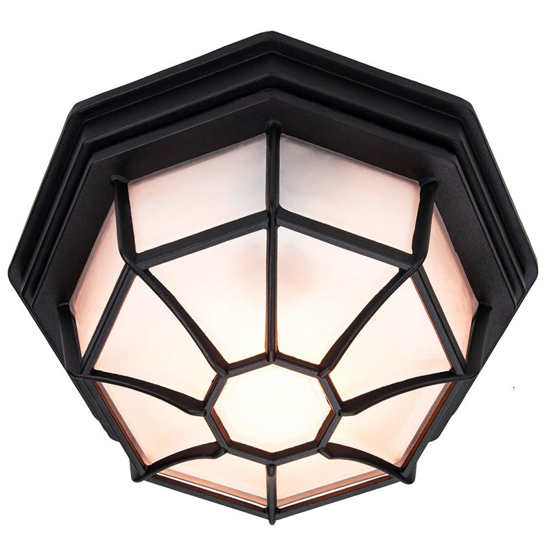 Mihai Outdoor Flush Mount, Black