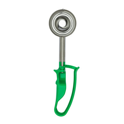 【Extended】Size 12 GREEN (2.78 oz.) VODOMAX Commercial Food Disher, Portioner, 13 Sizes, #12 Scoop, Stainless SUS304, Palm-Squeeze Disher, Large Food Disher, Gelato Scoop, Ice Cream Scoop