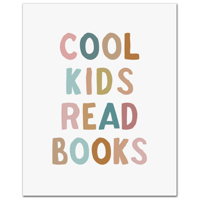 Cool Kids, lire des livres, art mural de salle de jeux, impression d'art de classe, cadeau d'amant de livre, décoration murale pour enfants, décor de coin de lecture, affiche de citation de lecture, impression de chambre d'enfant, 8 po x 10 po - sans ca