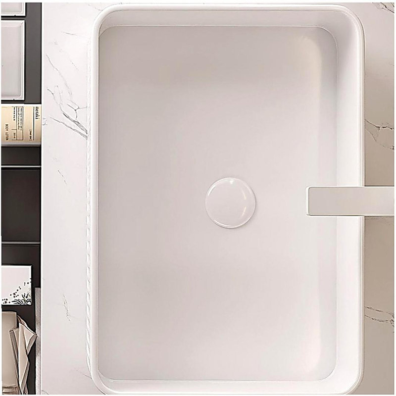 Comptoir en marbre artificiel 36 po, sans évier, sans armoire, blanc de Carrare, H 0,59 po x l 35,83 po x P 19,69 po