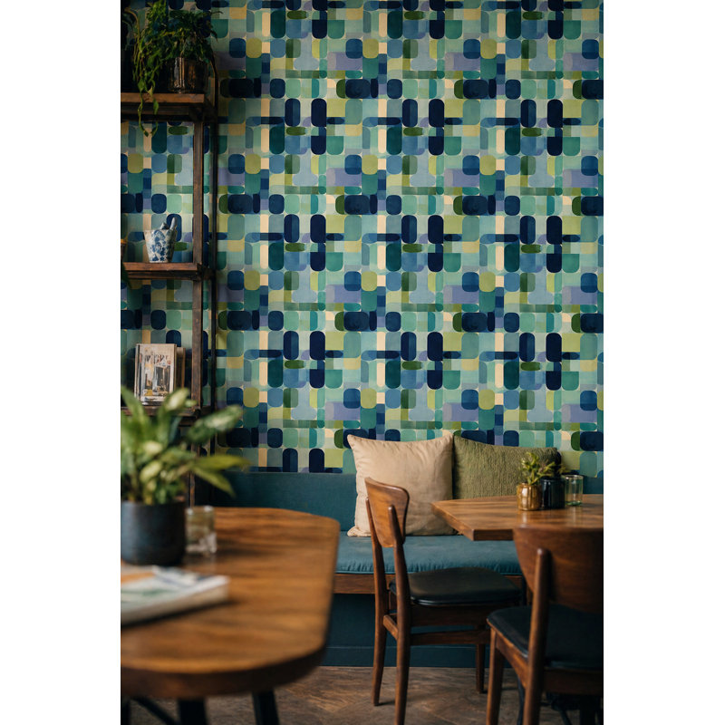 Papier peint moderne Mid-Century, Non-Woven Non-Pasted