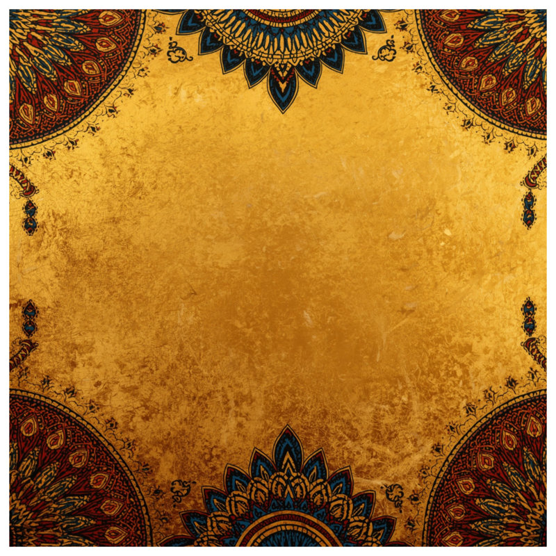 Rideaux de douche Golden Mandala, L 70 po x H 84 po