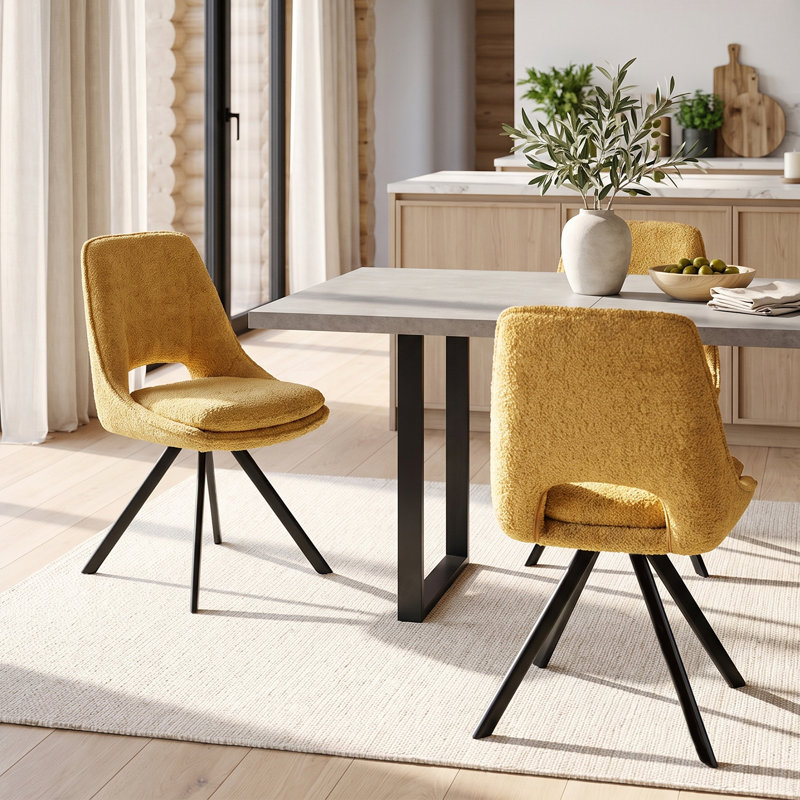 Parsons Chair in Yellow, 4, Gray