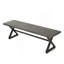 Banc de salle à manger d'extérieur en aluminium avec structure en acier, gris / noir