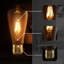 LED Edison Bulbs,Edison ST64 4W(Equivalent 40W) LED Filament Dimmable Bulb, Warm White 2700K Amber Glass 450Lumens, Retro Style Squirrel Cage Lamp - Pack of 5