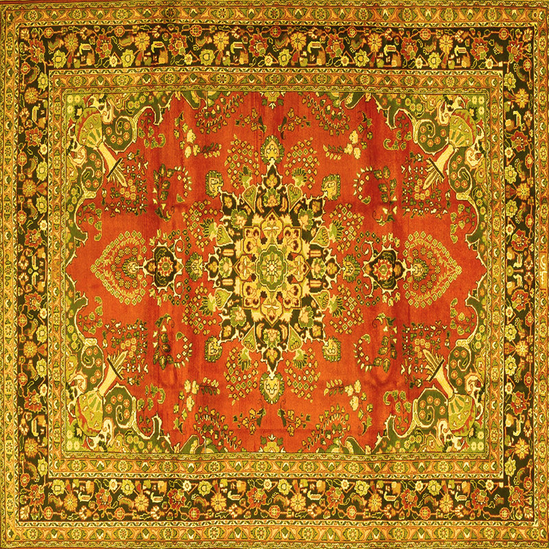 Washable Oriental Indoor Rug, Square 5'