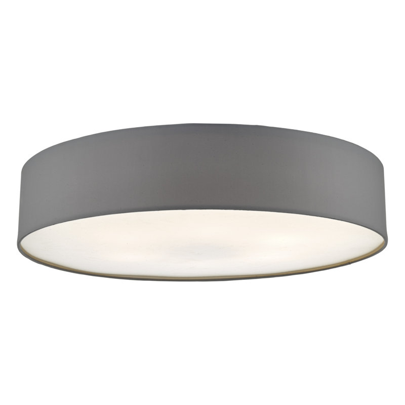Ansonia Fabric Flush Mount, Grey