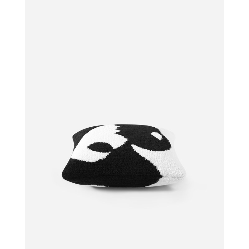 Faces II Square Pillow Cover & Insert, Black/Off White