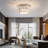 Aubreey Modern Crystal Ceiling Light Fixture, Flush Mount Crystal Chandelier, Crystal Ceiling Fixtures for Kitchen Bedroom Living Room G9 Socket-356745449-383817339