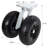 Swivel Caster 10 Inch PU Foam Dual Wheel 660 lb Load Rating Zinc Plated Steel Frame Black 1 Piece with Roller Bearings