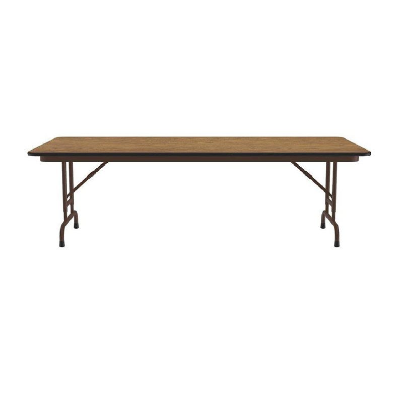 Table pliante réglable 48 po, H 32 po x L 72 po x P 24 po, Chêne moyen