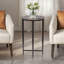Mumbai 17" Side Table in Grey Septarian with Iron Base