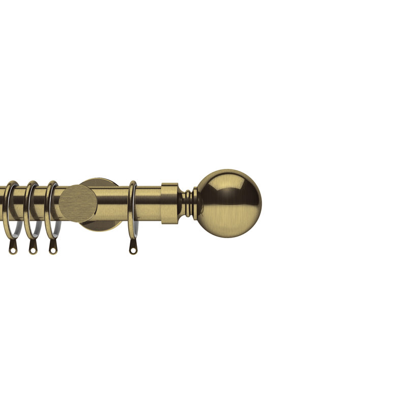 Dianney 3.5cm Single Pole, 360cm W, Antique Bronze