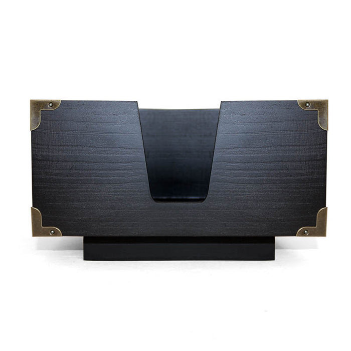 Porte-serviettes en bois BarConic® - 2 poches - noir