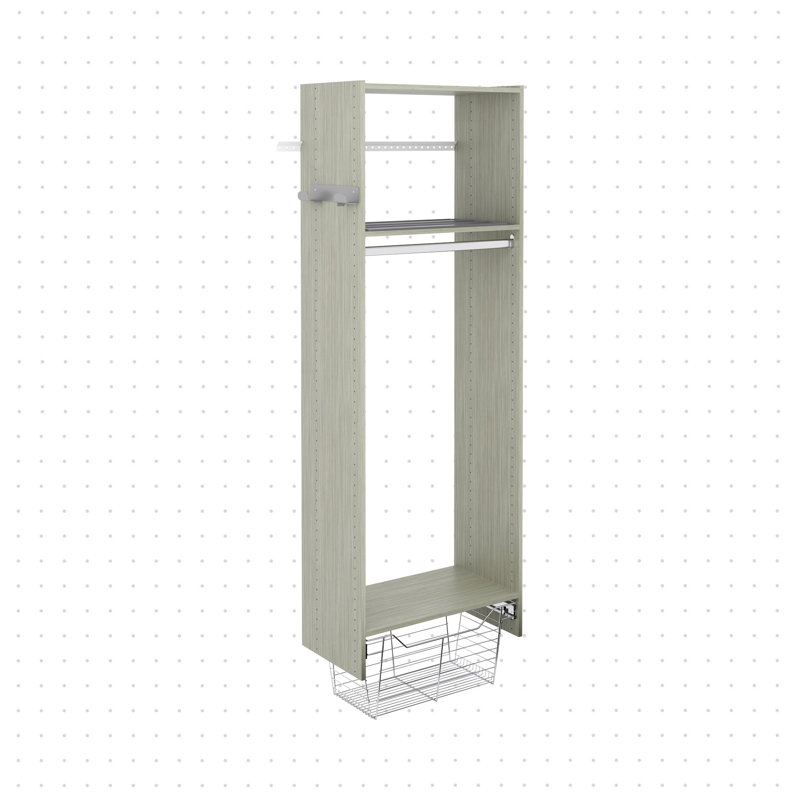 Rangement pour salle de lavage Grid, Gris patiné