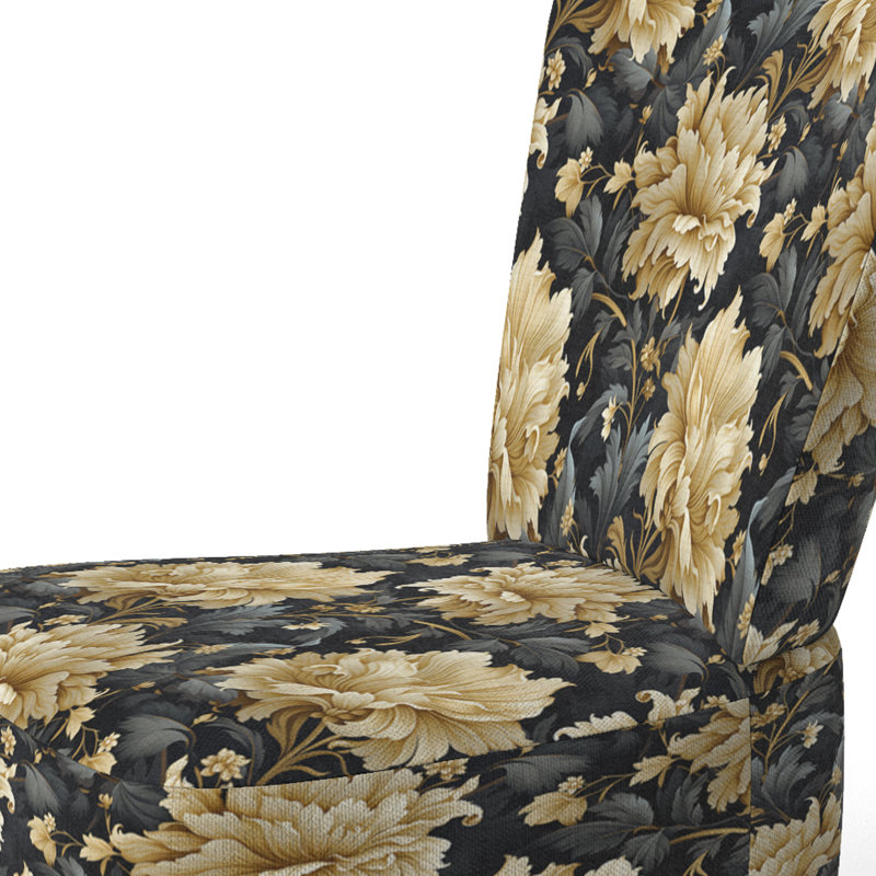 Luxueuse chaise d'appoint rembourrée bohème et éclectique
